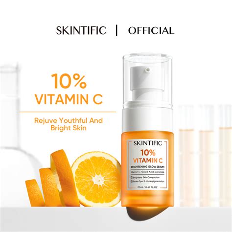 Jual Skintific 10 Vitamin C Brightening Glow Serum 20ml Shopee Indonesia