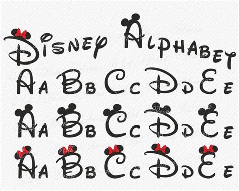 Disney Svg Font Disney Alphabet Svg Instant Download This Is A Digital