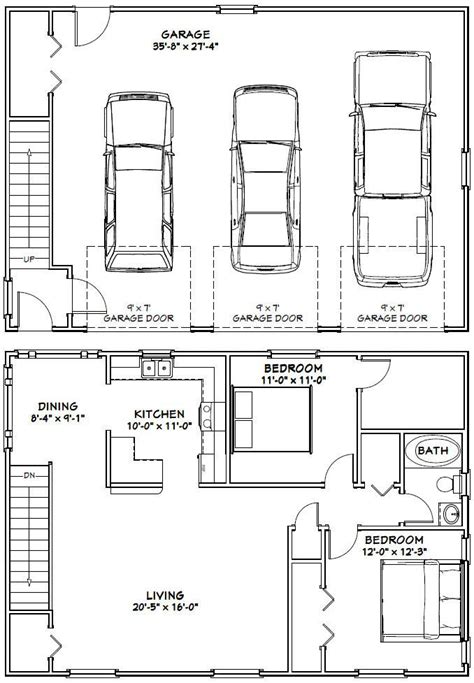 Garage apartment plans are essentially a house plan for a garage space. Floor Plans 3 Car Garage Apartment | Zion Modern House
