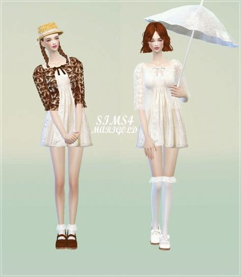 Lace Cardigan One Piece At Marigold Sims 4 Updates