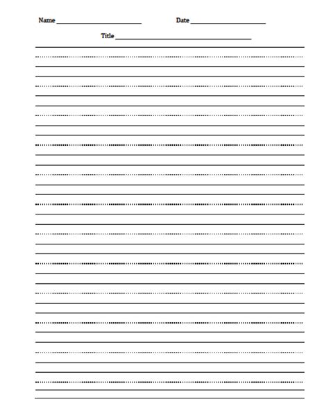 Writing Paper With Lines 3rd Grade
