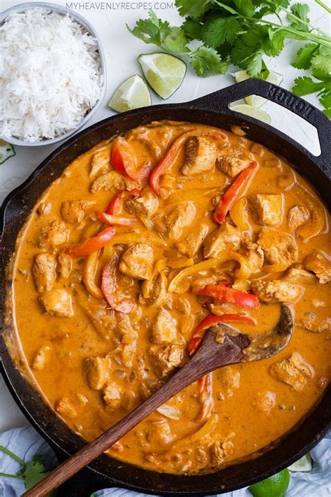 Thai Coconut Chicken Curry Recipe My Heavenly Recipes