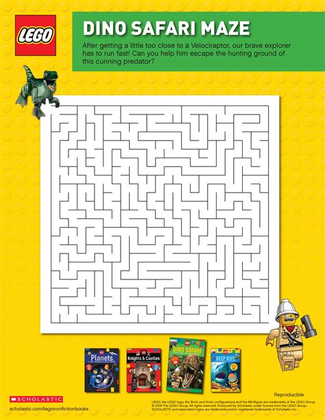 Lego Dino Safari Maze Worksheets And Printables Scholastic Parents