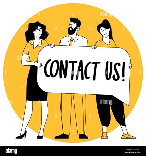 Flat Illustration Contact Us Hi Res Stock Photography And Images Alamy