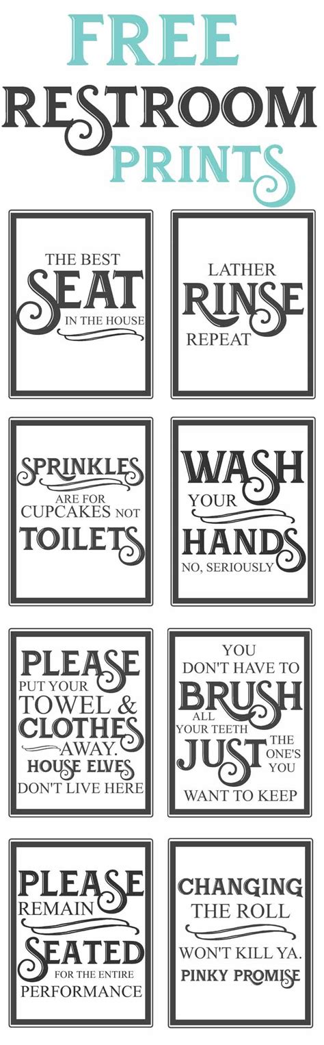 Humor Free Printable Funny Bathroom Signs
