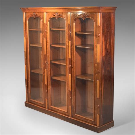 Antique Bookcase Regency Rosewood Glazed Cabinet Antiques Atlas