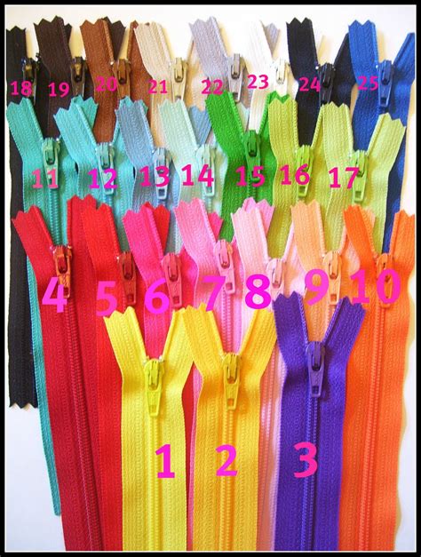 Zippers: YKK Zippers Colors