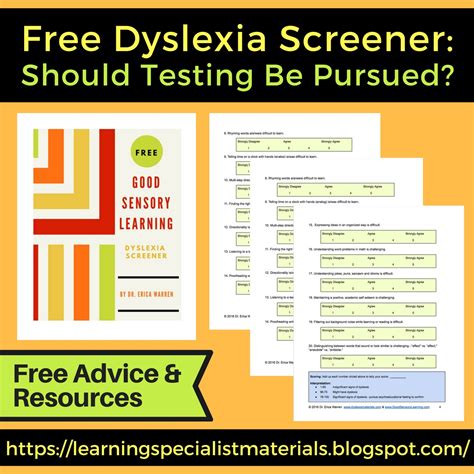 Free Dyslexia Screener Should Testing Be Pursued