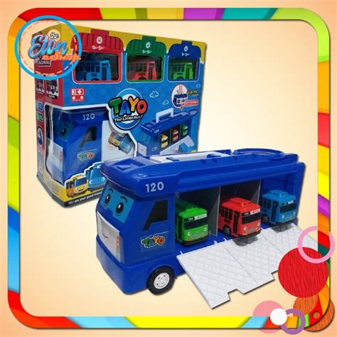 Eton Shop 3 Pcs Tayo The Little Toy Bus With Big Bus Toys Set Hobbies And Toys Toys And Games On