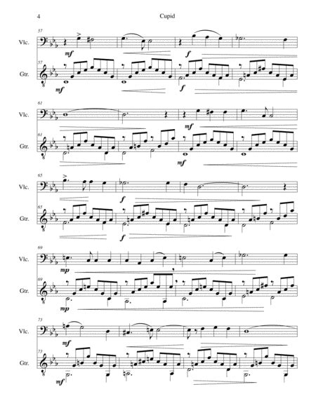 Cupid For Cello And Guitar Free Music Sheet