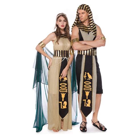 adult ancient egypt egyptian pharaoh king empress cleopatra queen costume halloween party