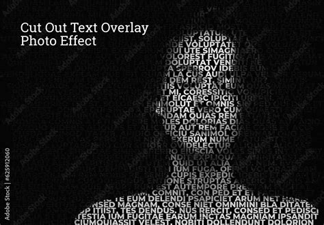 Cut Out Text Overlay Photo Effect Stock Template Adobe Stock
