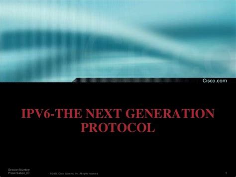 Ipv6 The Next Generation Protocol