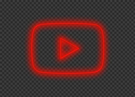 Hd Red Youtube Yt Neon Logo Symbol Sign Icon Png Citypng