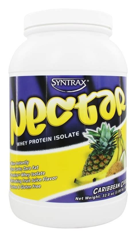 Syntrax Nectar Whey Protein Isolate Powder Caribbean Cooler 202 Lbs
