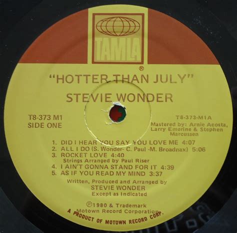 Stevie Wonder Hotter Than July LP T M Gatefold EBay