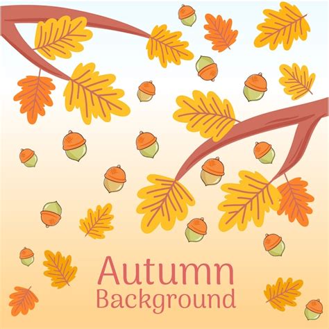 Premium Vector Autumn Branches Background