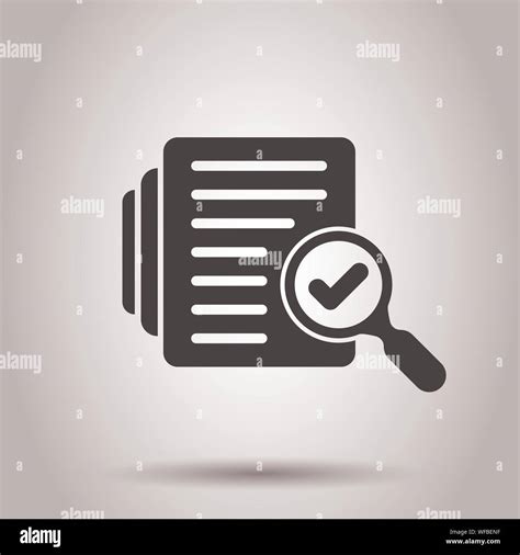 Icono De Documento De Auditoría En Estilo Plano Informe De Resultados