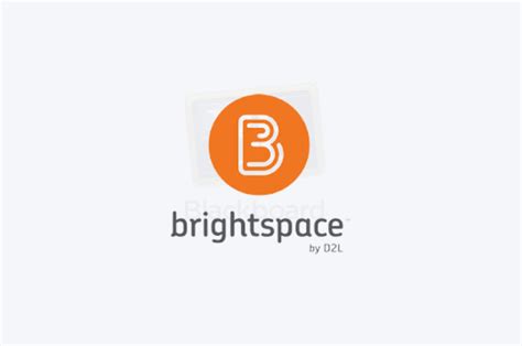 Brightspace Logo With Faded Blackbord Logo Behind It Fit Information