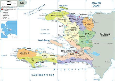 Large Size Political Map Of Haiti Worldometer