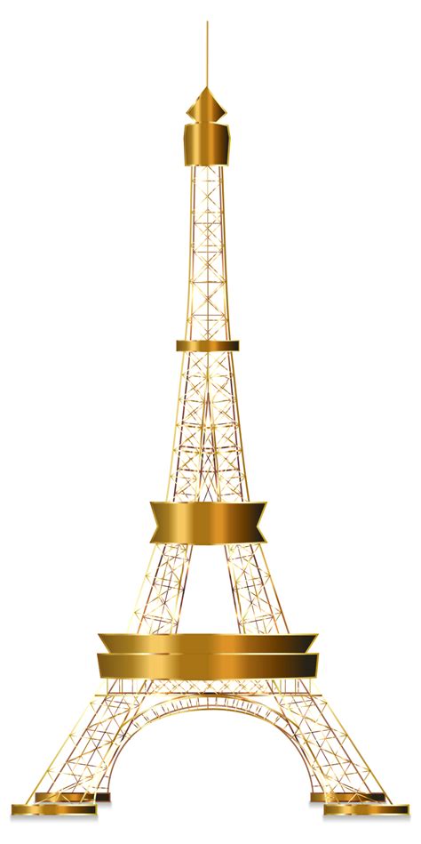 Gold Eiffel Tower Clip Art Image Clipsafari