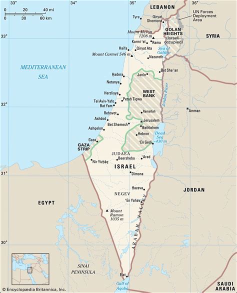 Historic Map Israel Palestine Jerusalem Mediterranean Region