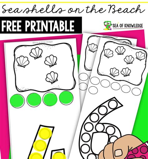 Seashell Do A Dot Printable Task Cards Sea Of Knowledge
