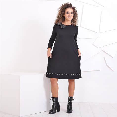Black Loose Dress With Pockets Formal Dress Plus Size Etsy