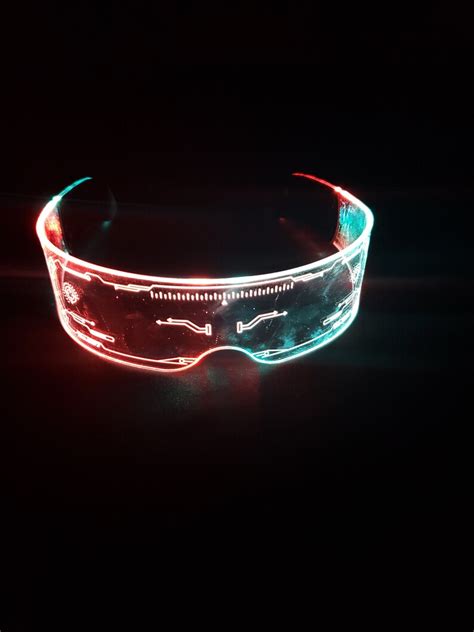 7 color in one led visor glasses cyberpunk futuristic etsy