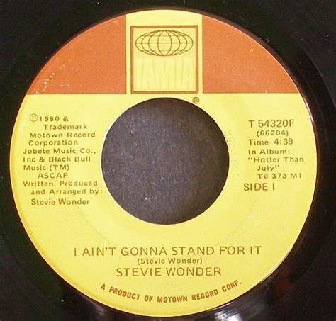 Stevie Wonder~i Aint Gonna Stand For It~tamla 54320f Soul 45