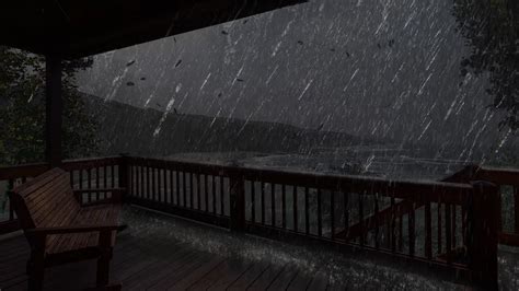 Rainstorm Outside The Porch Feel The Big Stormy On The Mountain That