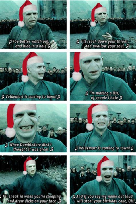 Maybe you would like to learn more about one of these? Christmas Voldemort | Harry potter puns, Harry potter ...