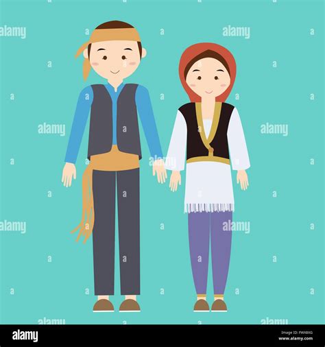 Couple Man Woman Turkish Wearing Turk Turkey Traditional Costume