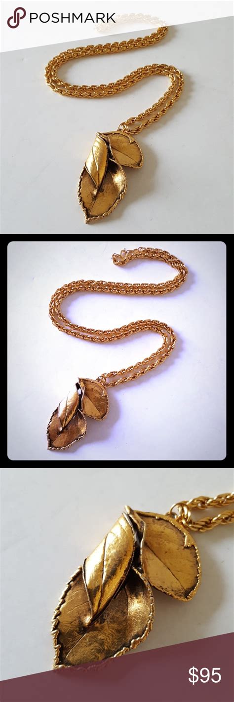 Gold Dipped Leaf Necklace Gold Plated Real Leaves Gold Leaf Necklace