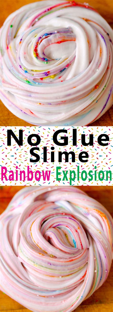 Make This Easy No Glue Rainbow Explosion Slime Its Super Fun To