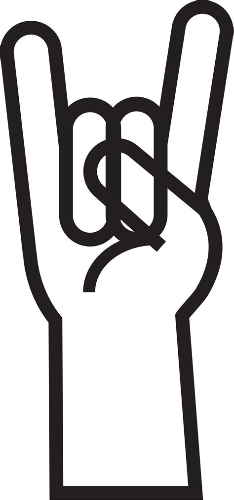 Download Open Wall Sticker Rock Hand Sign Full Size Png Image Pngkit