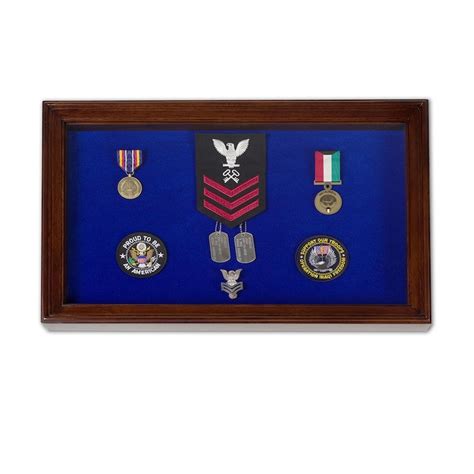Military Medal Display Case Large Solid Mahogany Etsy