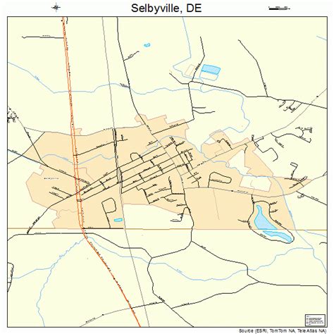 Selbyville Delaware Street Map 1064840