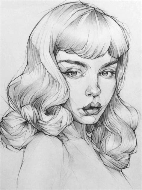 the video process of 089 drawing with pencil referenced a photo and model unknown from