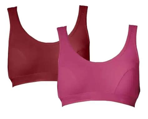 buy fims fashion is my style women pink maroon solid cotton blend pack of 2 sports bra online