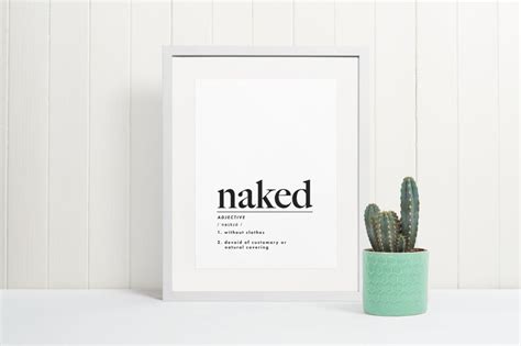 Naked Wall Art Definition Print Printable Definition Etsy