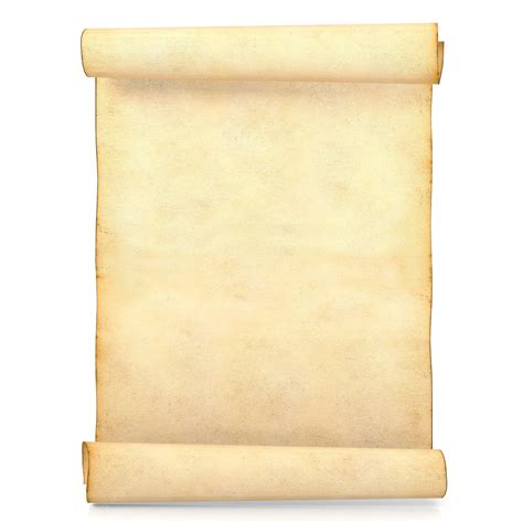 Premium Photo Old Blank Antique Scroll Paper Isolated On White 3d