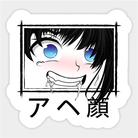 Vampire Ahegao Girl Ahegao Face Sticker Teepublic