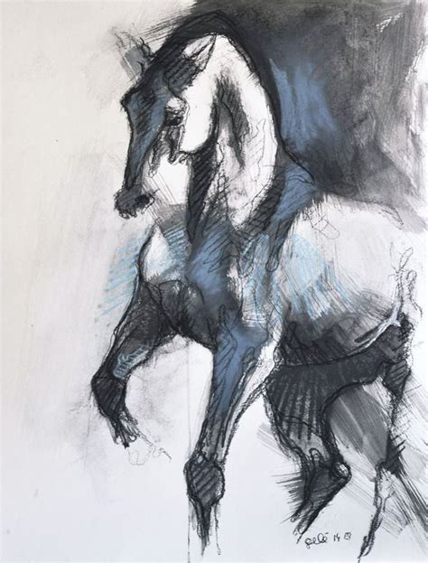Benedicte Gele Pastel Chalk Horse Artwork Horse Painting Horse Art