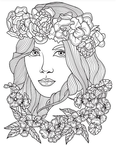 Beautiful Faces Coloring Page Colorish App Free Coloring App For Adults By GoodSoftTech