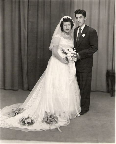 Vintage Wedding 50s Bride And Groom Black And White Photo Wedding