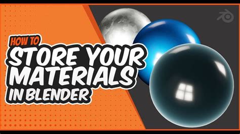 How To Store Your Materials In Blender Using And Fixing Free Material