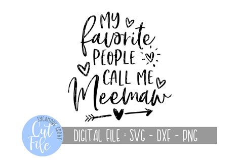 My Favorite People Call Me Meemaw Svg Mothers Day Svg Etsy España