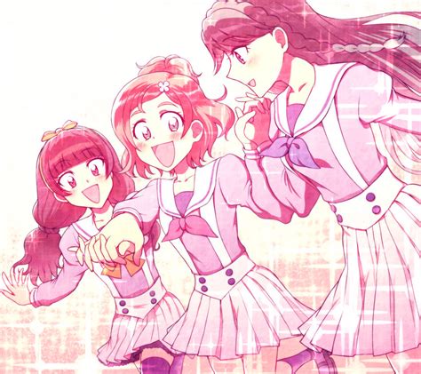 Amanogawa Kirara Haruno Haruka And Kaidou Minami Precure And More Drawn By Yururi Ra