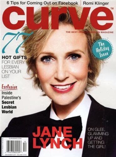 curve magazine december 2011 gay lesbian glee jane lynch ebay